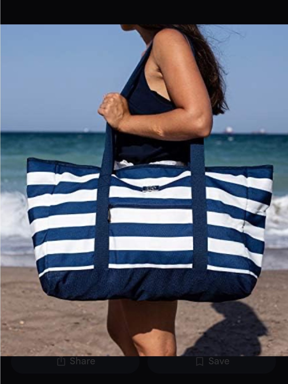 NWT BANG&CARSEN Extra Large Beach Bag With Zipper and many pockets